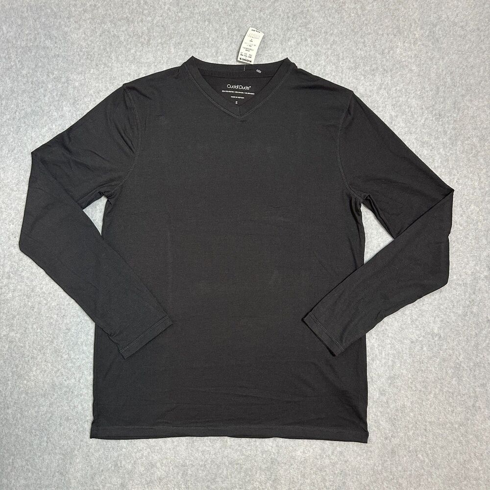 NWT Cuddl Cuds Men's Gray Long Sleeves V-Neck Pullover Tee Size S